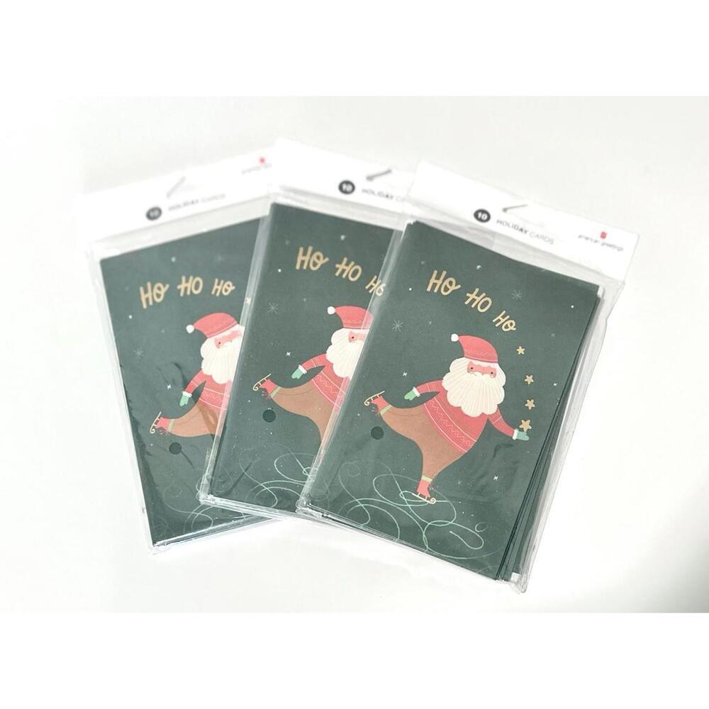NEW american greetings Holiday Cards Santa Clause 10 Christmas Cards Set of 3 - Picture 3 of 6